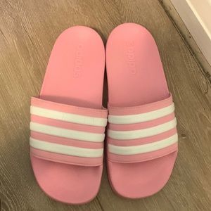 Pink Adidas slide